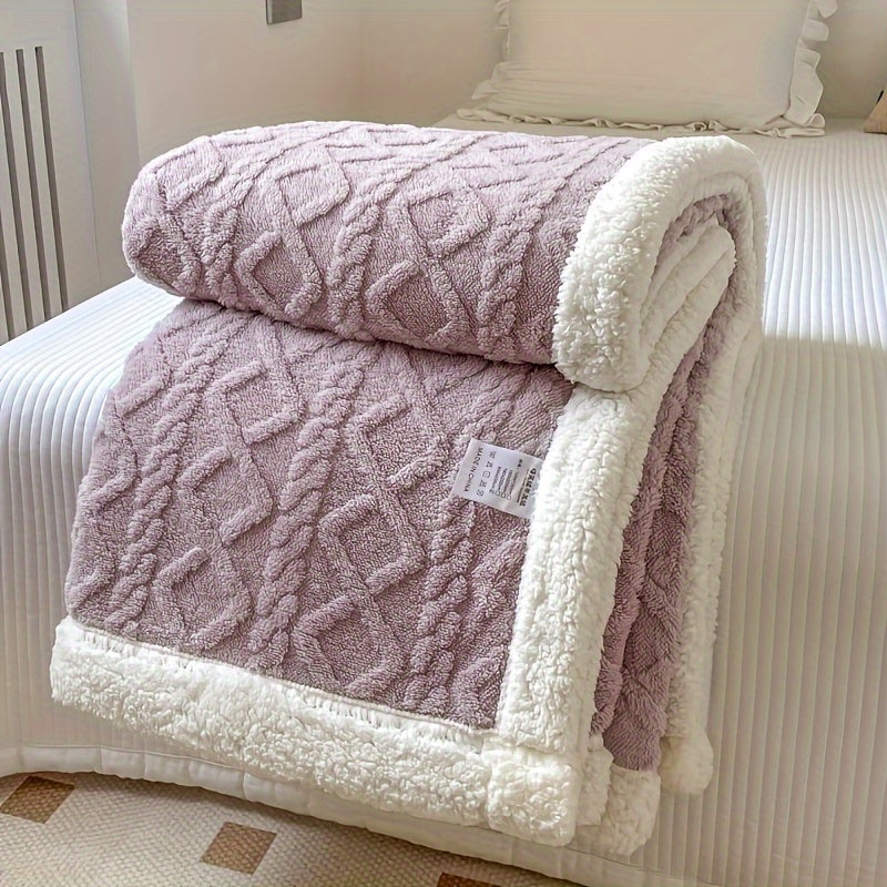 CozyCloud Double-Sided Fleece Throw