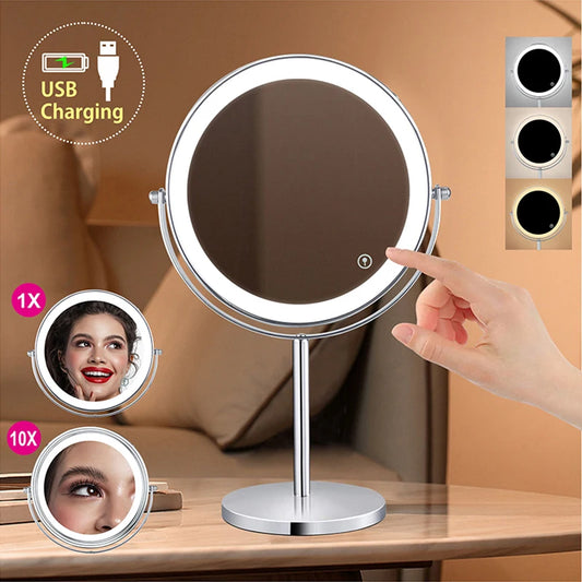 LumiGlow 10X LED Makeup Mirror