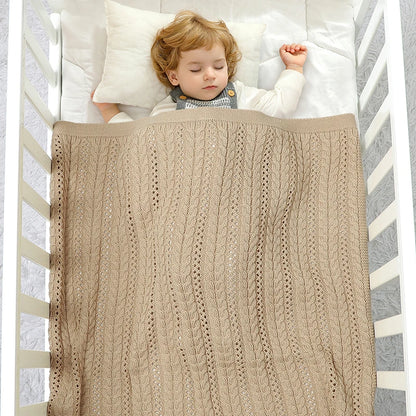 SnuggleNest Knitted baby Blanket