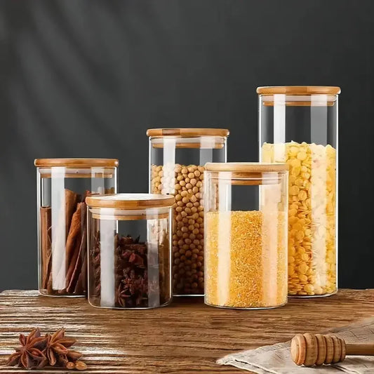 EcoKeep Bamboo Glass Canister