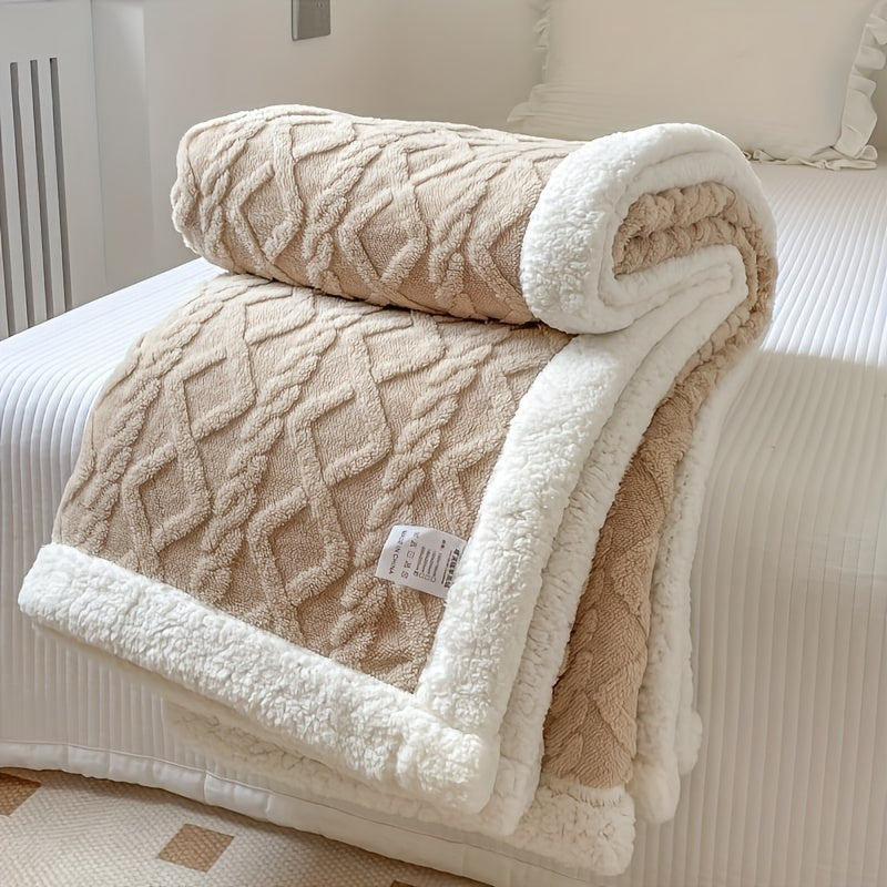 CozyCloud Double-Sided Fleece Throw